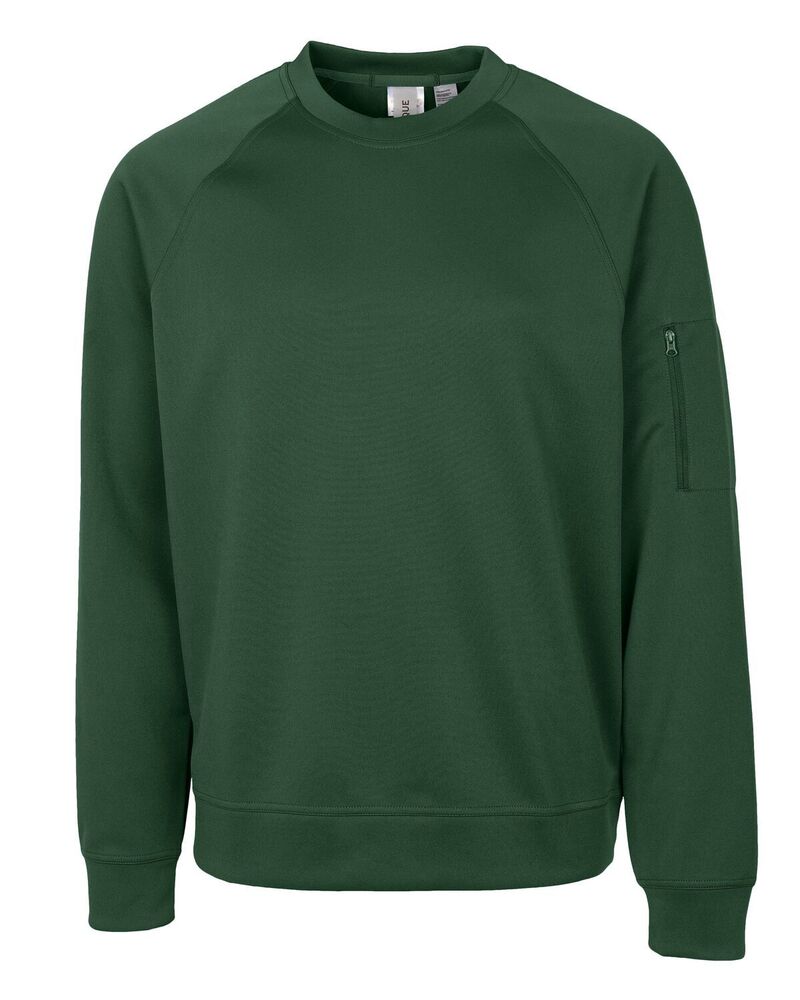 細流 レディース アウター 上衣・上衣 労働者の一団のど首 汗水 プルオーバー Clique Mens Lift Performance Crewneck Sweatshirt Bottle Green 緑であること