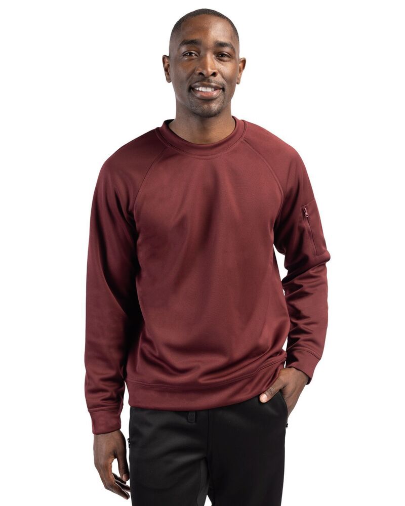 細流 レディース アウター 上衣・上衣 労働者の一団のど首 汗水 プルオーバー Clique Mens Lift Performance Crewneck Sweatshirt Burgundy バーガンディ