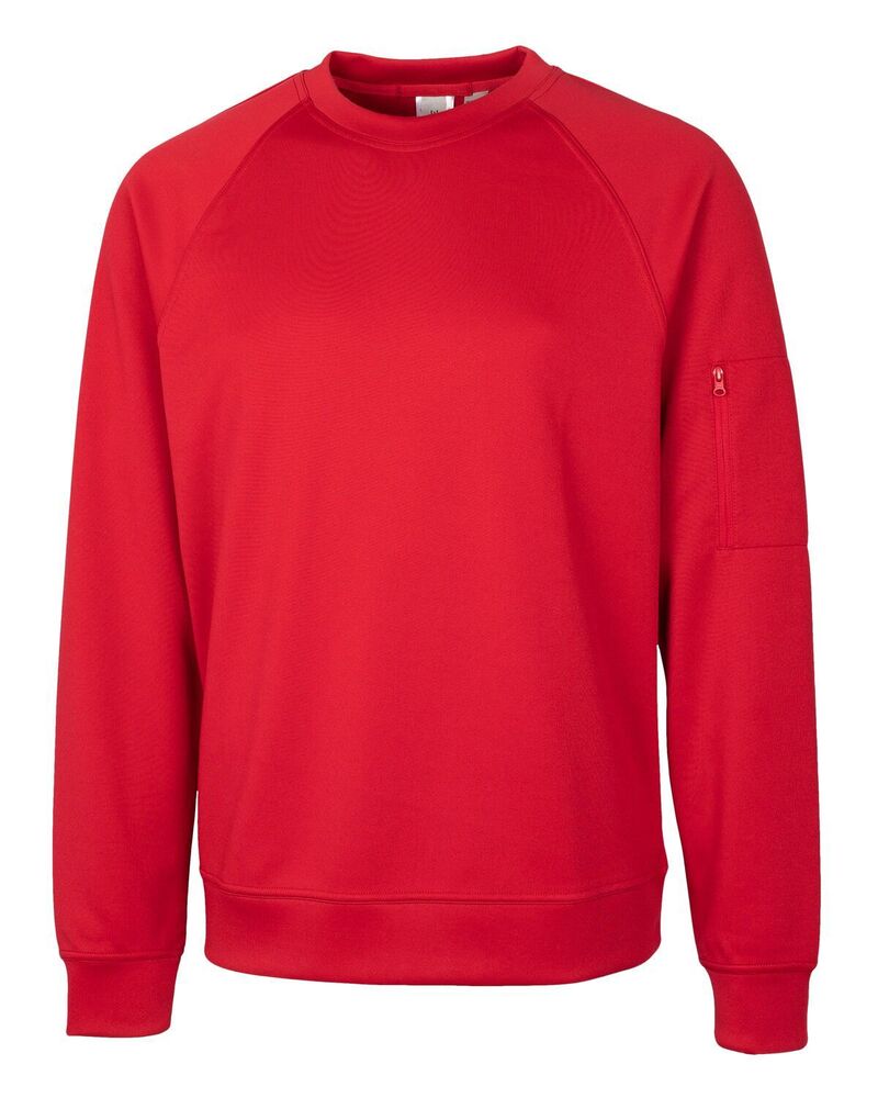 細流 レディース アウター 上衣・上衣 労働者の一団のど首 汗水 プルオーバー Clique Mens Lift Performance Crewneck Sweatshirt Red 赤いこと
