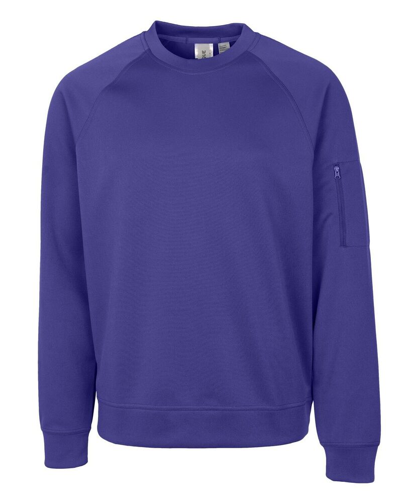 細流 レディース アウター 上衣・上衣 労働者の一団のど首 汗水 プルオーバー Clique Mens Lift Performance Crewneck Sweatshirt Royal Purple パープル