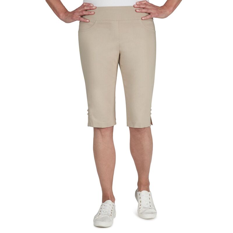 ハーツオブパーム レディース ボトムス 心地よいズボン下 プチ Hearts Of Palm Petitessentialsolid Color Tech Stretch Skimmer With Elastic Waistband Chino