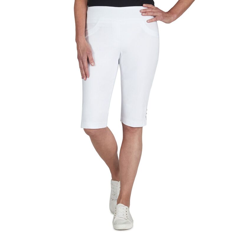 ハーツオブパーム レディース ボトムス 心地よいズボン下 プチ Hearts Of Palm Petitessentialsolid Color Tech Stretch Skimmer With Elastic Waistband White 白いこと