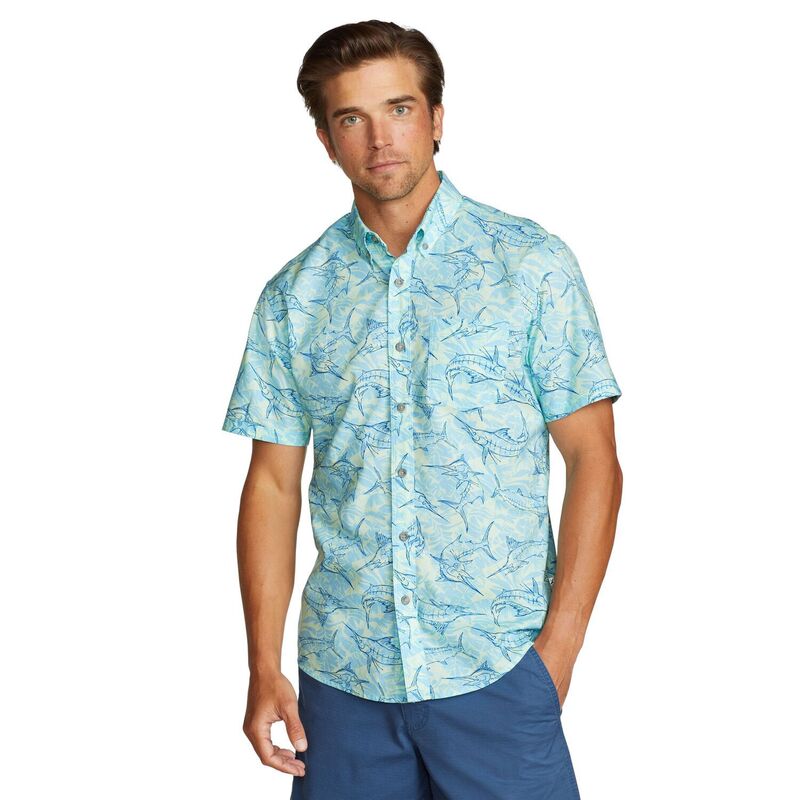 エディー バウアー レディース トップス プルオーバー Men\u0027s Eddie Bauer Short Sleeve Baja Shirt Vibranteal ティール