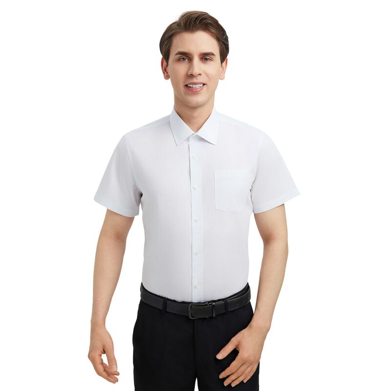 ビスポーク レディース トップス Tシャツ スリムフィット Men's Bespoke Slim Fit Short Sleeve Poplin Dresshirt White ホワイト｜ReVida 店 8,495円