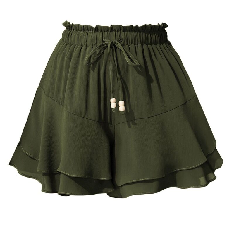 救い主流行り物 レディース 下つ方スコート A 生産ライン フラウンス ミニ Yesfashion Women\u0027s A Line Ruffle Layered Skirts Elastic High Waisted Flowy Casual Drawstring Mini Skirt Army Green 緑であること