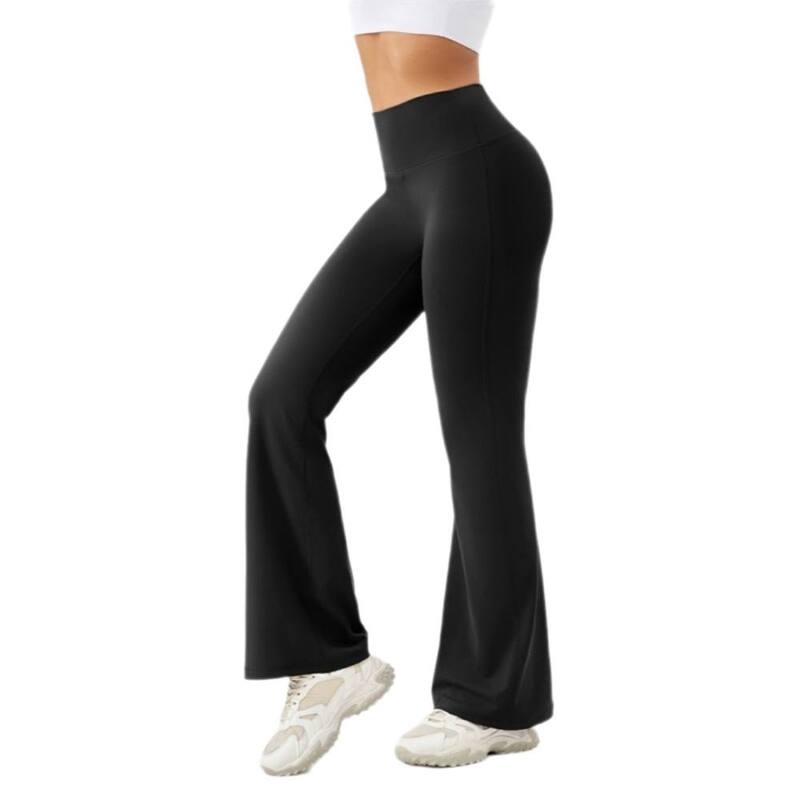イエスファッション レディース ボトムス カジュアルパンツ ハイウエスト レギンス Yesfashion Women's High Waist Flare Yoga Leggingstretchy Flattering Silhouette Pants for Yoga Gym Casual Wear Black ブラック|ReVida 店
