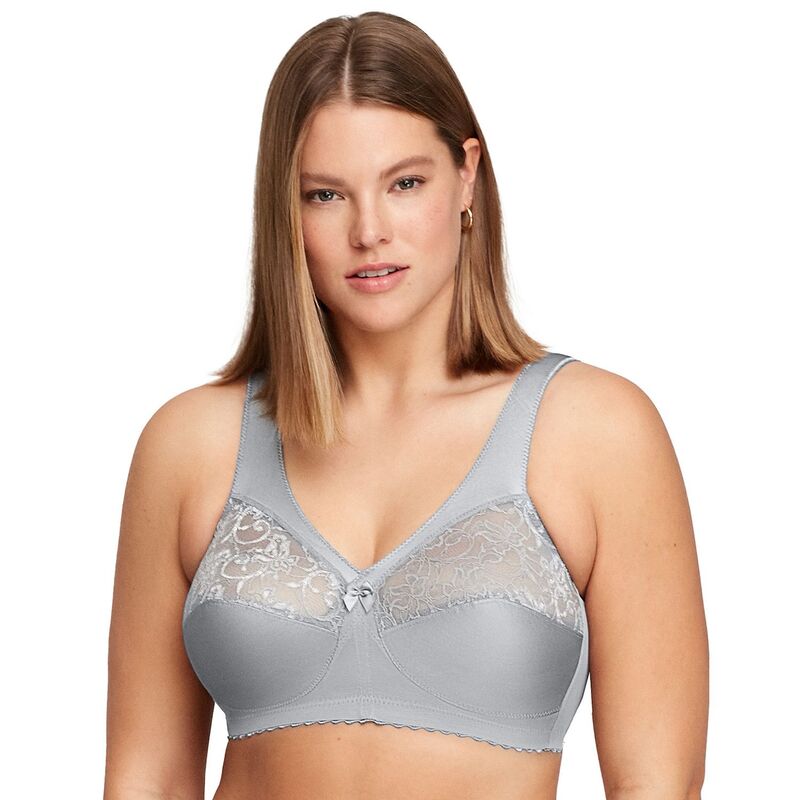 グラマライズ レディース アンダーウェア ブラジャー Glamorise MagicLift Original Full-Figure Wirelessupport Bra 1000 Gray グレー