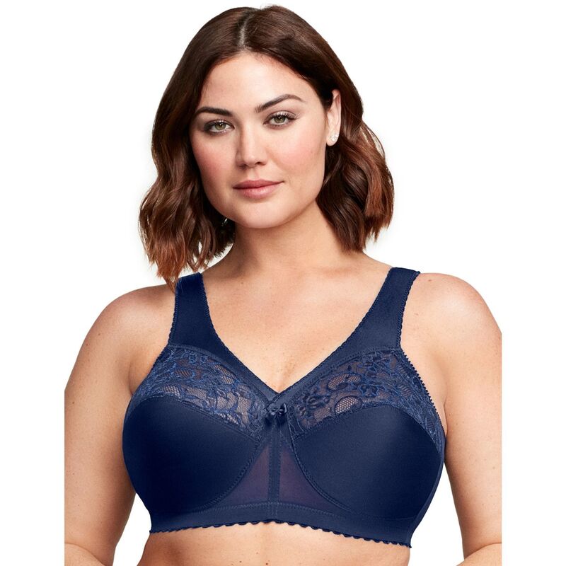 グラマライズ レディース アンダーウェア ブラジャー Glamorise MagicLift Original Full-Figure Wirelessupport Bra 1000 Medieval Blue ブルー｜ReVida 店