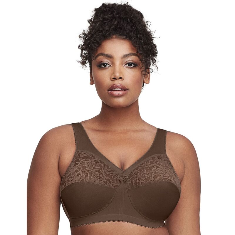 グラマライズ レディース アンダーウェア ブラジャー Glamorise MagicLift Original Full-Figure Wirelessupport Bra 1000 Mocha モカ
