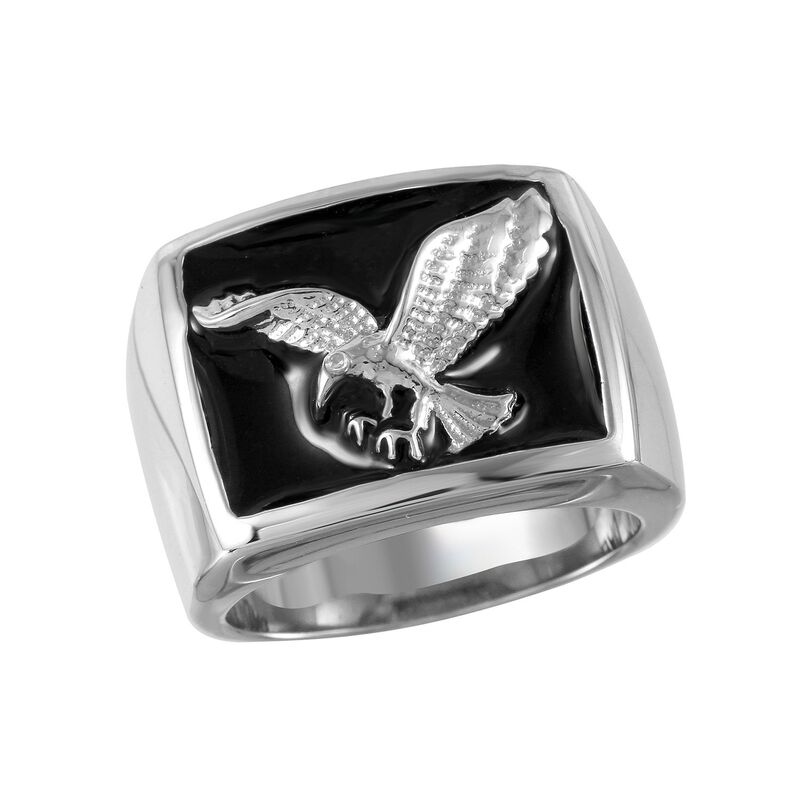 アンブランデッド メンズ 付属品 輪っか プルオーバー Mens Unbranded Stainlessteel eagle band Silver Tone しろがね色