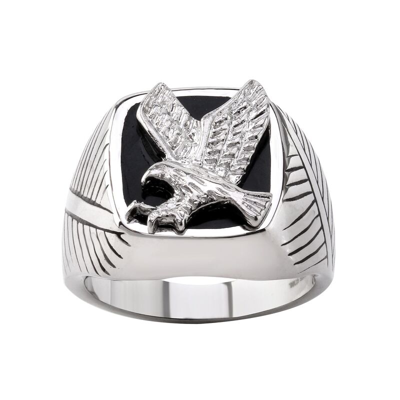 アンブランデッド メンズ 付属品 輪っか プルオーバー Unbranded Men\u0027s Eagle Stainlessteel Ring Silver Tone しろがね色