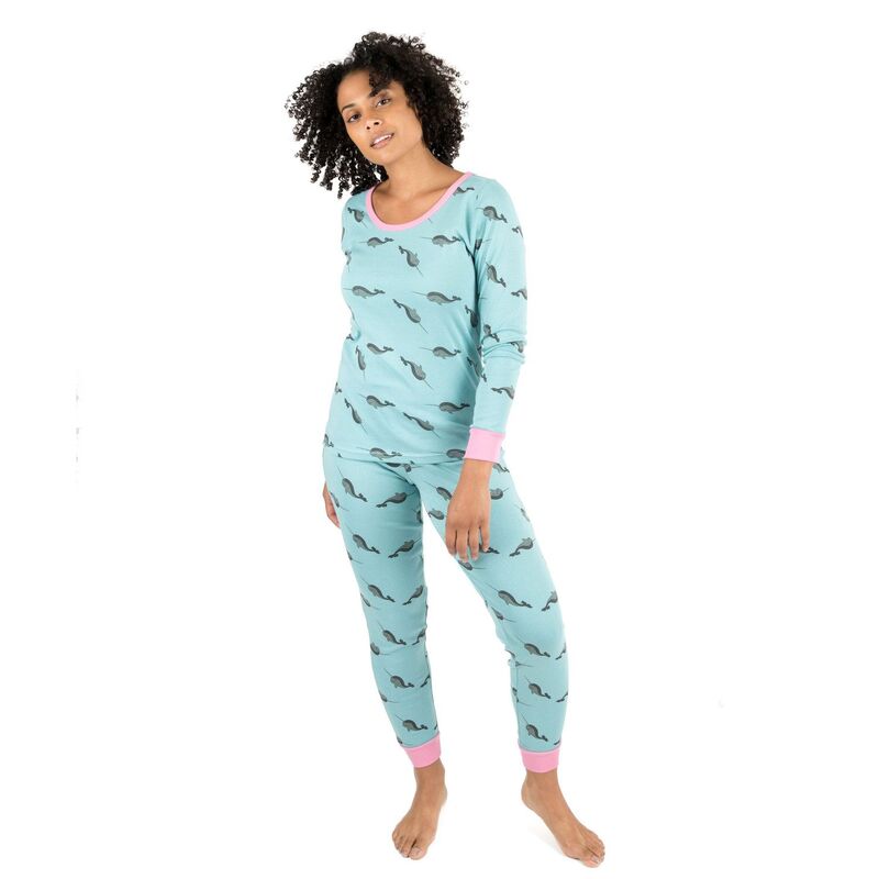 レベレット レディース アンダーウェア ナイトウェア コットン Leveret Womens Two Piece Cotton Pajamas Whale｜ReVida 店
