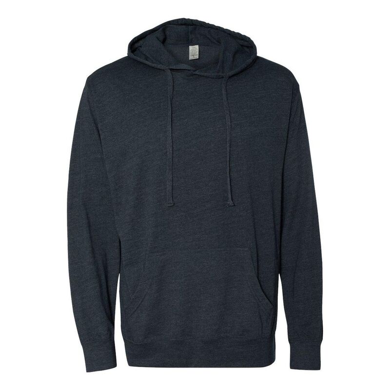 自営トレーディング レディース アウター 編み物・スウェーター プルオーバー Independentrading Co. Lightweight Hooded Pullover T-Shirt Classic Navy Heather ギョリュウモドキ