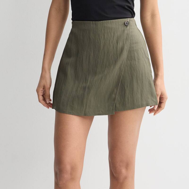 ナインウェスト レディース 下つ方スコート Women\u0027s Nine West Wrap Skort Lander Green 緑であること