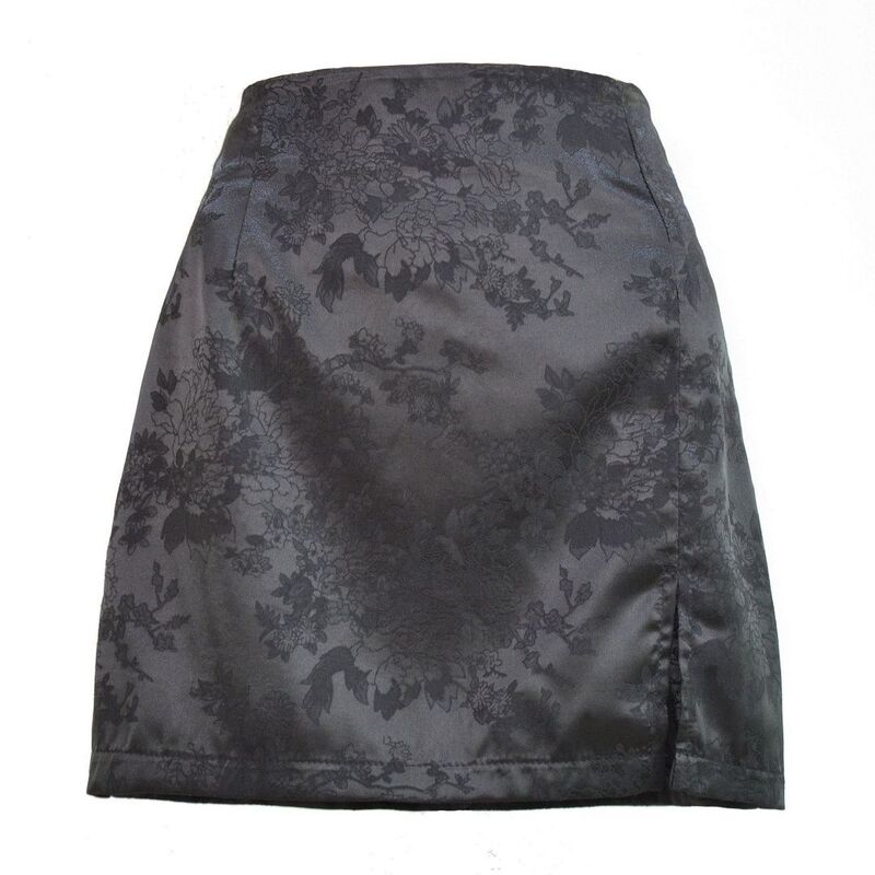 救い主流行り物 レディース 下つ方スコート A 生産ライン 御機嫌酉の方角 ミニ Yesfashion Women\u0027s Elegant Jacquard Short Skirt Side Split High Waist A-Line Solid Color Mini Pencil Skirt Black 黒いこと