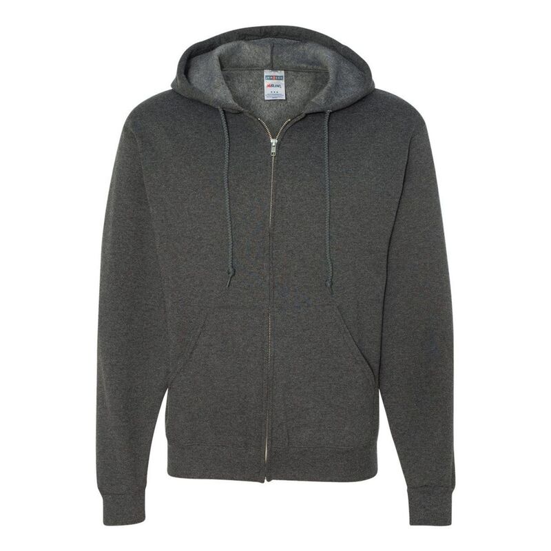 ジャージーズ レディース トップス Tシャツ スウェット JERZEES NuBlend Full-Zip Hooded Sweatshirt Black Heather ブラック|ReVida 店