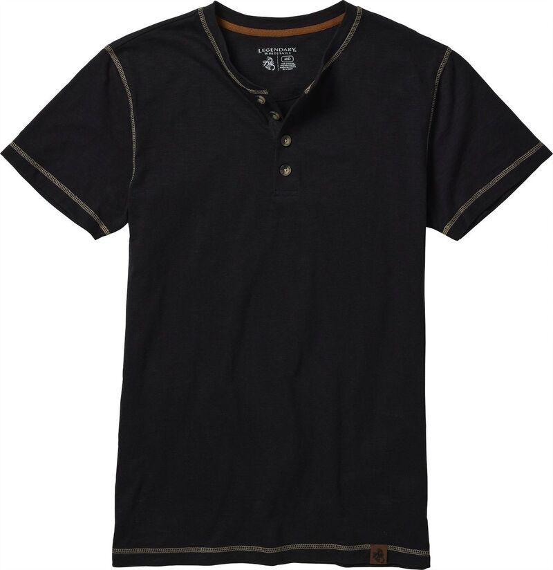 レジェンダリーホワイトテイルズ レディース トップス Tシャツ Men's Legendary Whitetails Maverick Slub Henley Short Sleeve Shirt Black ブラック|ReVida 店