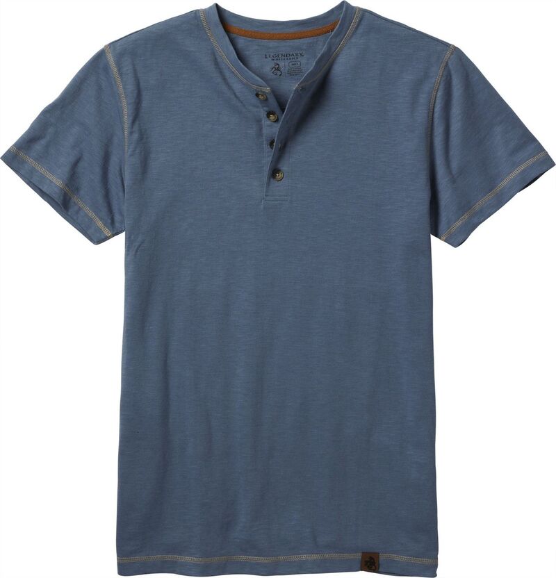 レジェンダリーホワイトテイルズ レディース トップス Tシャツ Men's Legendary Whitetails Maverick Slub Henley Short Sleeve Shirt Blue Mirage ブルー｜ReVida 店