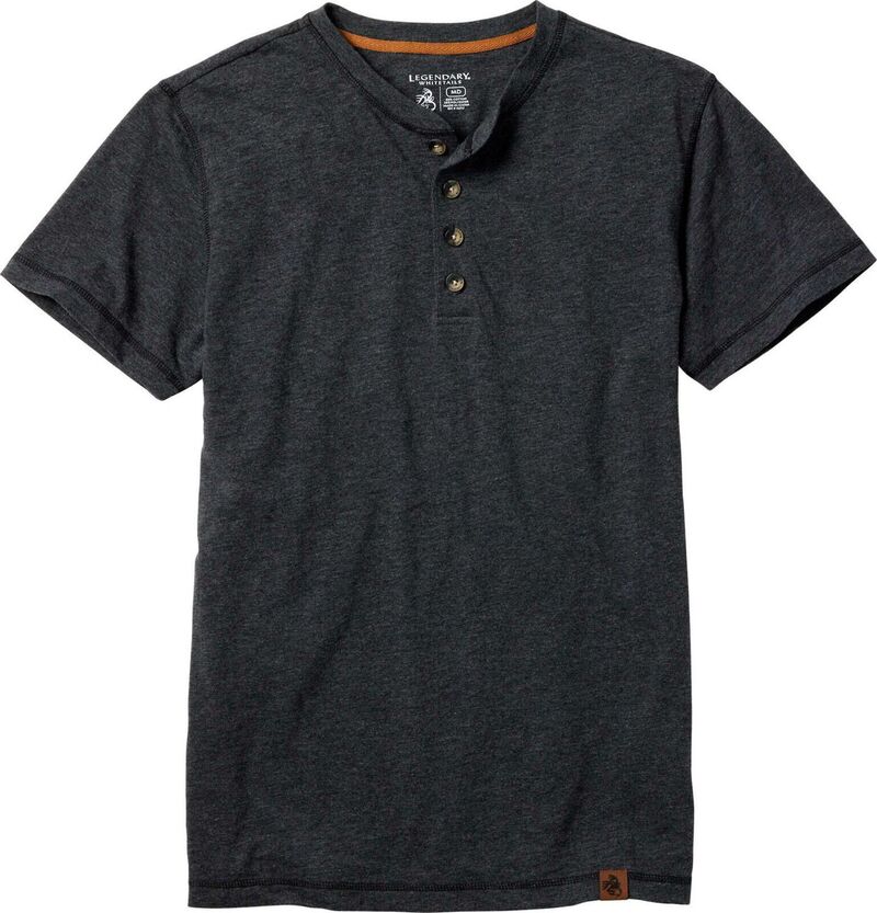 レジェンダリーホワイトテイルズ レディース トップス Tシャツ Men's Legendary Whitetails Maverick Slub Henley Short Sleeve Shirt Charcoal Heather チャコール｜ReVida 店