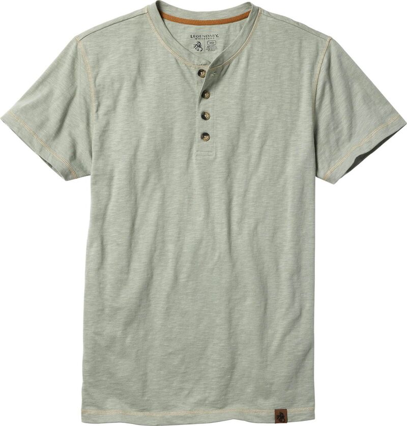 レジェンダリーホワイトテイルズ レディース トップス Tシャツ Men's Legendary Whitetails Maverick Slub Henley Short Sleeve Shirt Dusty Sage セージ|ReVida 店