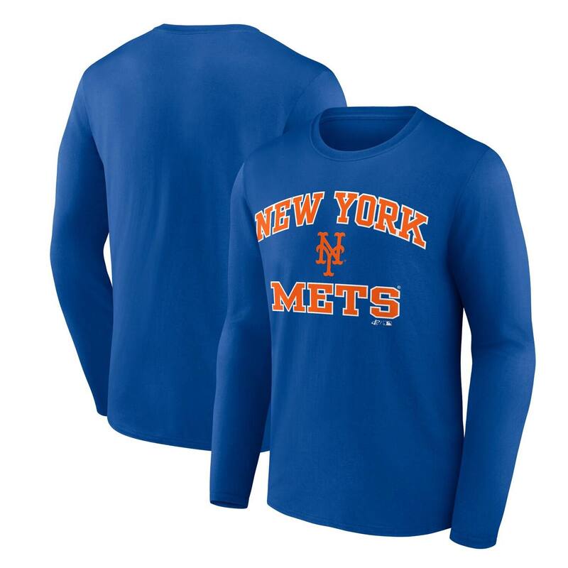 ロゴアスレチック レディース トップス Tシャツ Men's Logo Athletic Royal New York Mets Heart & Soulong Sleeve T-Shirt Met Blue ブルー｜ReVida 店