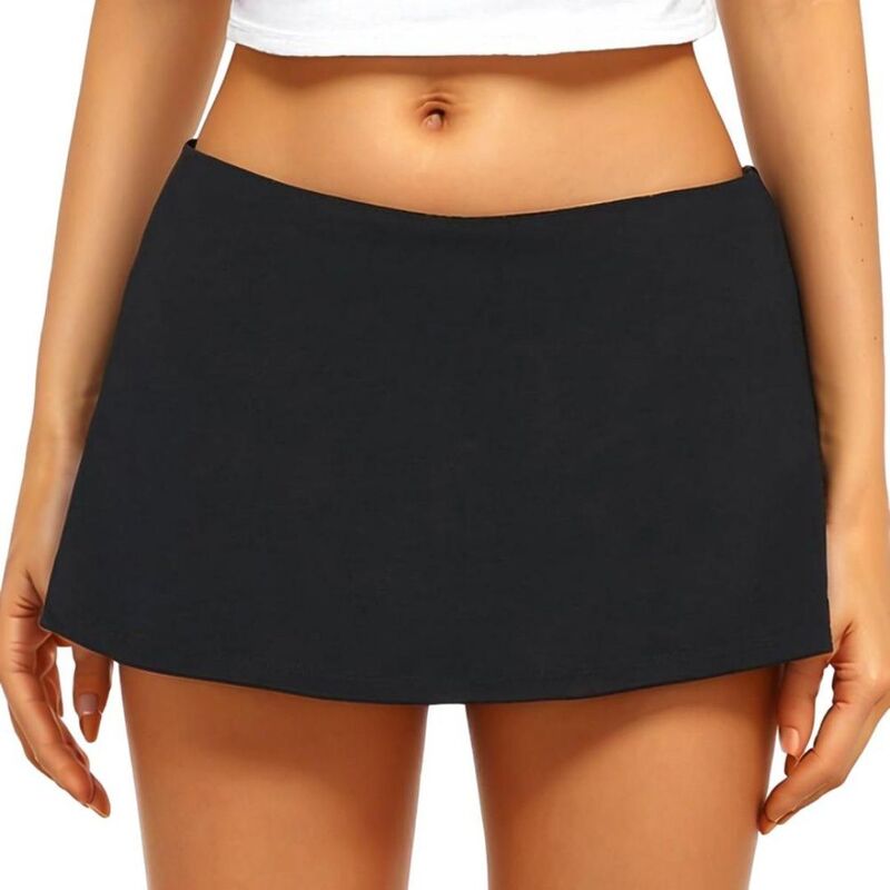 救い主流行り物 レディース 下つ方スコート ミニ 遊撃手ズボン下 Yesfashion Women\u0027s Lowaist Micro Mini Skortskirt with Built-インチ Shortstretch Athletic Tenniskirts Black 黒いこと
