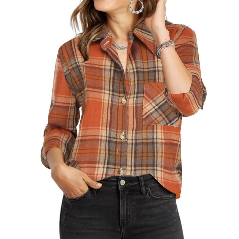 ジーグー レディース トップス プルオーバー 名取り草落ちこむ Zeagoo Women s Classicollared Flannel Shirt Button Down Long Sleeve Casual Autumn Tops Caramel Plaid 読み合わせる
