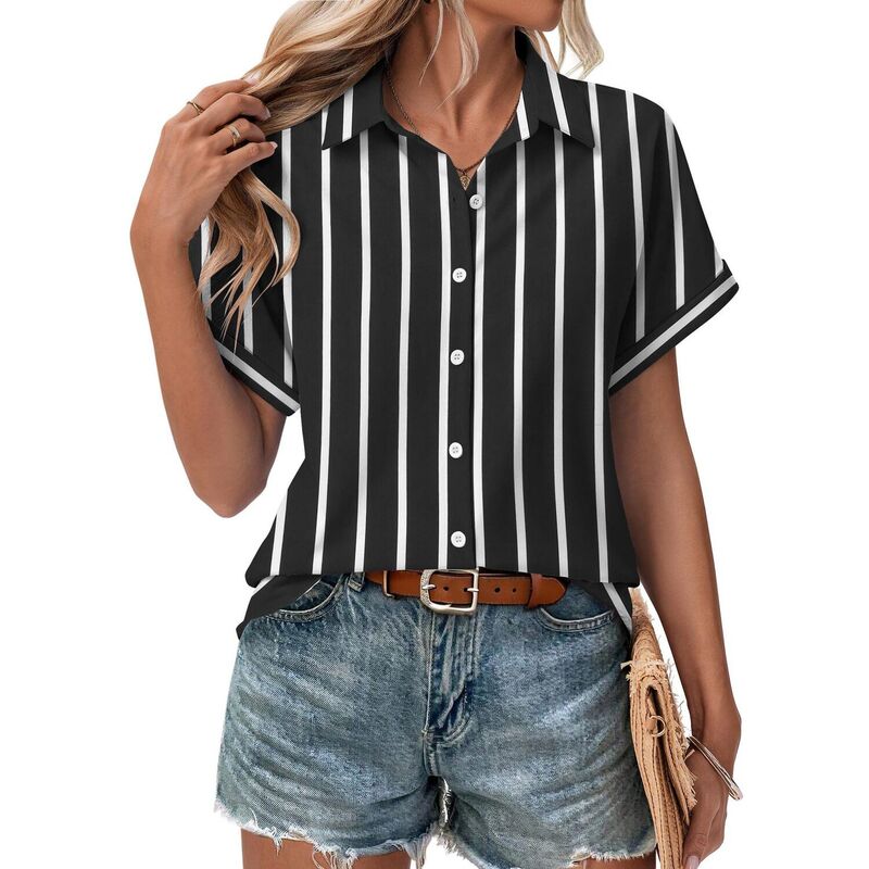ジーグー レディース トップス プルオーバー 名取り草落ち込む トップ Zeagoo Short Sleeve Blouses for Women Summer Tops Collared Button Down Shirts Office Work Clothing Blue Black Gray 黒いこと