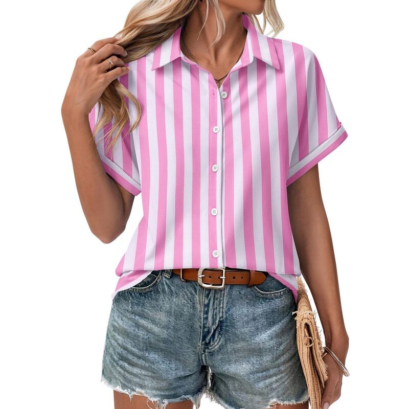 ジーグー レディース トップス プルオーバー 名取り草落ち込む トップ Zeagoo Short Sleeve Blouses for Women Summer Tops Collared Button Down Shirts Office Work Clothing Pink Blue White 白いこと