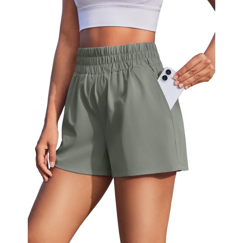 ピンスパーク レディース ボトムス ハーフパンツ・ショーツ ショートパンツ Pinspark Women's 3"High Waisted Athletic Running Shorts Quick Dry Linerless Gym Shorts with Pocketsage Gray グレー|ReVida 店