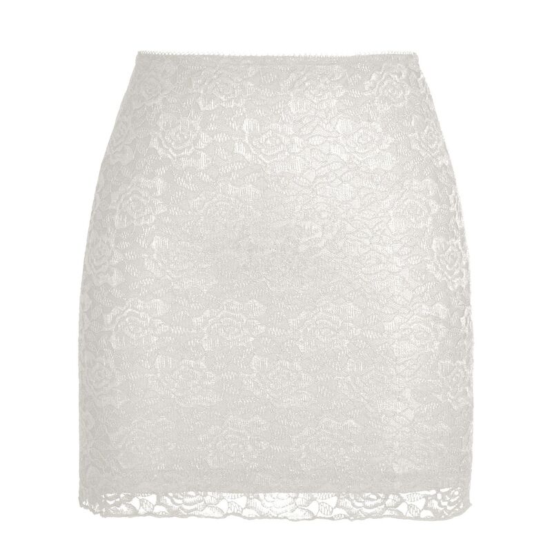 クリアラブ レディース ボトムスカート レース Clearlove Women's Lace Half Slip Underskirt Short Anti-Slip Static Resistant Solid Under Dresslip Skirt White ホワイト｜ReVida 店 7,686円