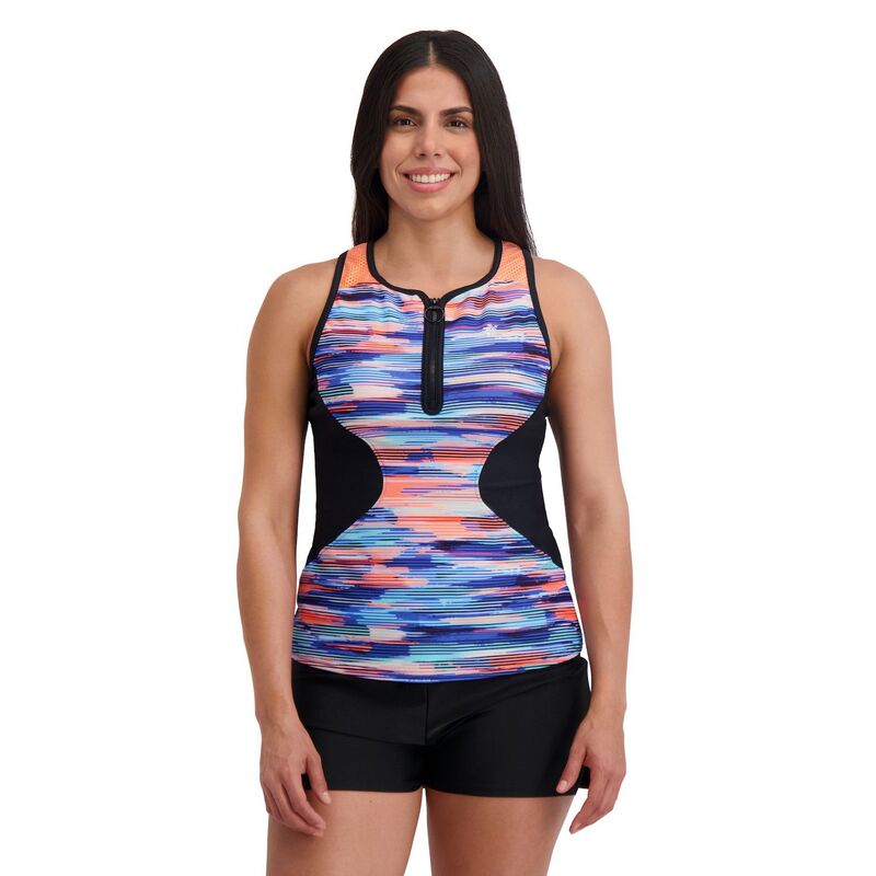 ゼロエクスポージャー レディース 水泳着 いの一番のみ アクアラング Women\u0027s ZeroXposur Beam Scuba Tankini Swim Top Reef Beam