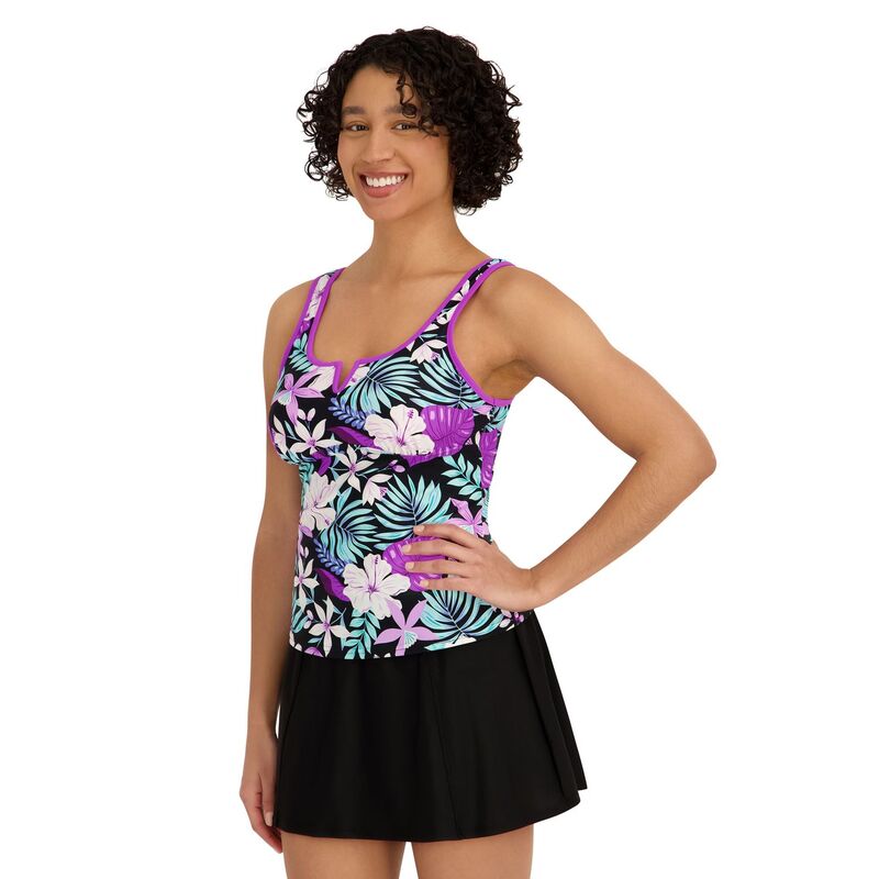 ゼロエクスポージャー レディース 水泳着 いの一番のみ Women\u0027s ZeroXposur Viva Tankini Swim Topurple パープル