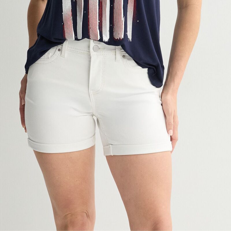 アプトナイン レディース ボトムス ハーフパンツ・ショーツ ミディ ショートパンツ Women's Apt. 9 Tummy Control Midi Stitched Pocketshorts White Wash ホワイト｜ReVida 店