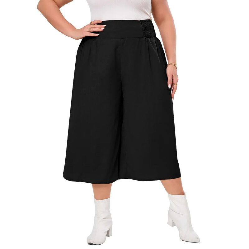 エリートスピリット レディース ボトムス カジュアルパンツ プラスサイズ EliteSpirit Women's Casual Plusize Pants High Waisted Lounge Pantstraightrousers Pants with Pockets Black ブラック｜ReVida 店
