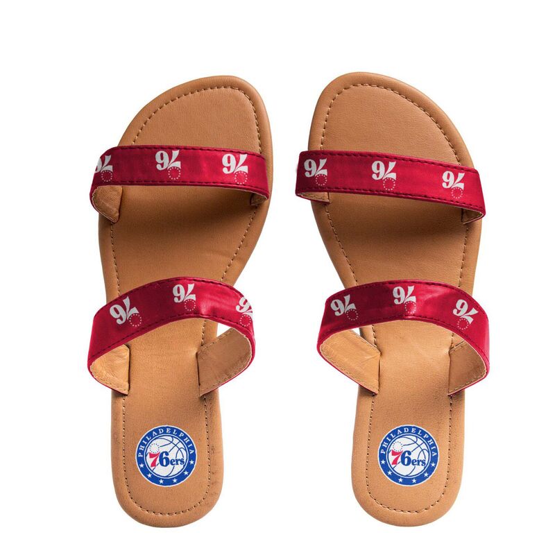 アンブランデッド レディース シューズ サンダル Unbranded Women's Philadelphia 76ers Double-Strap Sandals 76red レッド