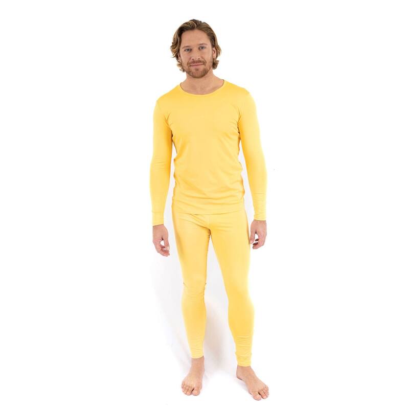 レベレット レディース アンダーウェア ナイトウェア Leveret Mens Two Piece Thermal Pajamas Yellow イエロー｜ReVida 店