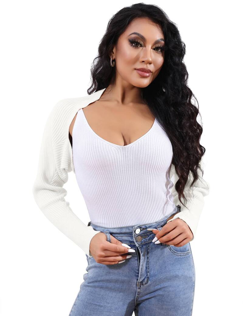 マキシスマーチ レディース アウター 編み物・スウェーター 落っこちる肩部 ジレー Maxxis Merch Women\u0027s Crop Cardigan Drop Shoulder Knit Bolero Shrug Sweater Y2K Cute Top Fashion Trendy Outfit Beige ベージュ