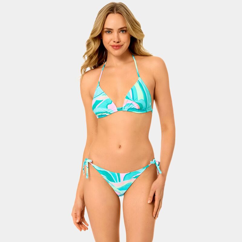ハーレー レディース 水泳着 いの一番のみ Juniors\u0027 Hurley Multi-Way Triangle Swim Top Sunset Skies マルチ色合い