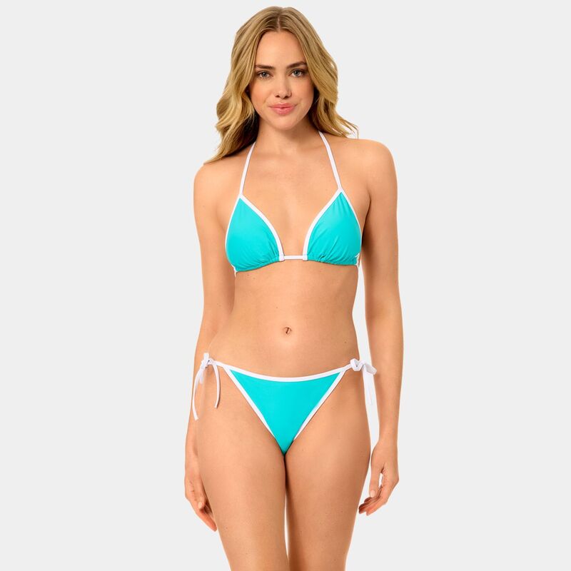 ハーレー レディース 水泳着 いの一番のみ 対比 Juniors\u0027 Hurley Solid Triangle Swim Top with Contrast Binding Aquarium