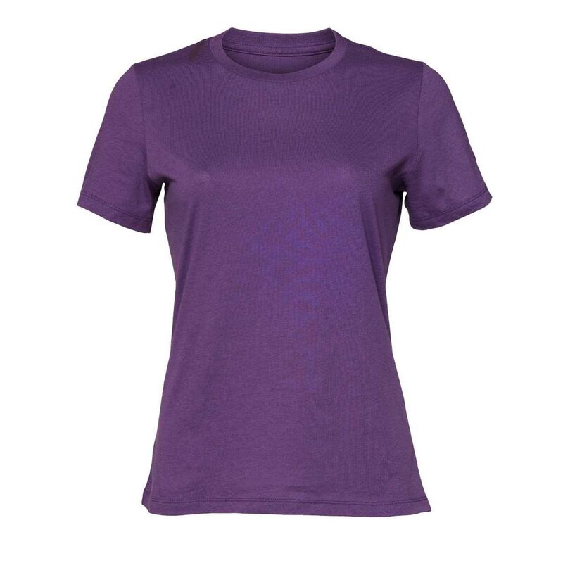 ベラキャンバス レディース トップス Tシャツ ジャージー Bella+Canvas Bella + Canvas Womens Relaxed Jersey Tee Royal Purple パープル｜ReVida 店