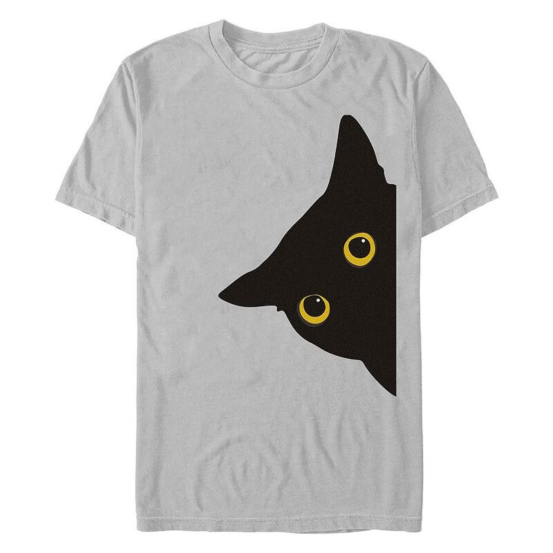 アニメ文字記号 メンズ トップス プルオーバー グラフィック Licensed Character Men\u0027s Cat Peekingraphic Tee No Color