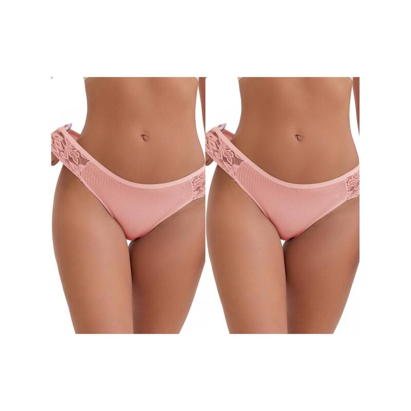インスパイア 今めかしい レディース アンダー御召しもの ズボン下 ローライズ 肋筋 スピード競技 INSPIRE CHIC 2 Packs Women\u0027s Lace Low Rise Hip-Lifting Ribbed Briefs Comfortable Breathable Panties Light Red 赤いこと