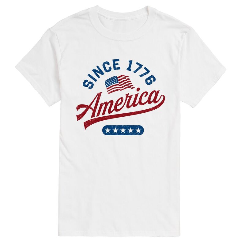 アニメ文字記号 レディース トップス プルオーバー グラフィック Licensed Character Men\u0027s America Since 1776 Graphic Tee White 白いこと