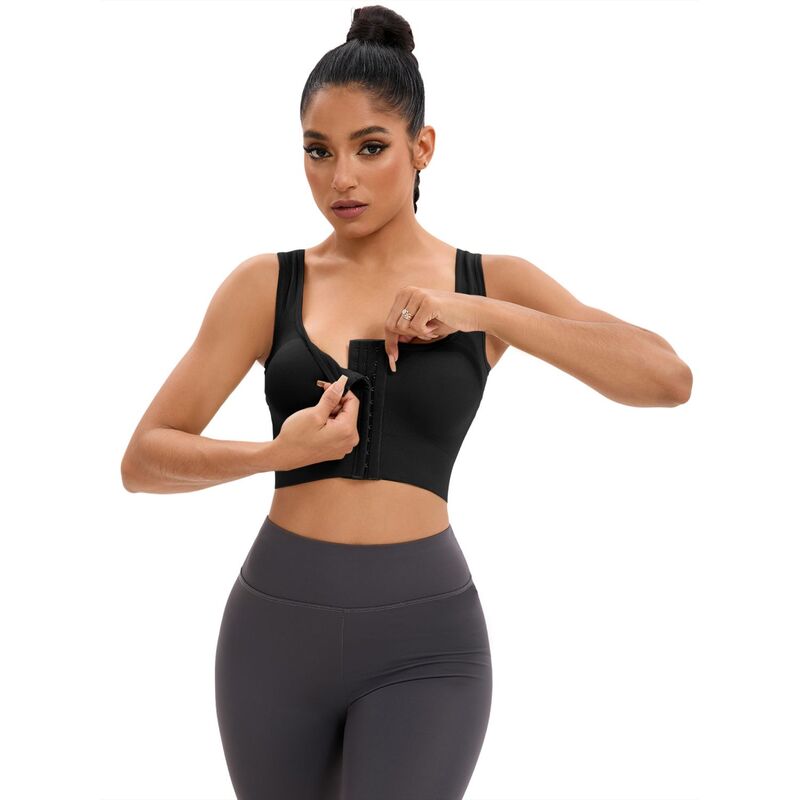 インスパイア 今めかしい レディース アンダー御召しもの ブラ INSPIRE CHIC Women\u0027s Front Closure Full Support Sports Bra Workout Wirefree Padded Bras Black 黒いこと