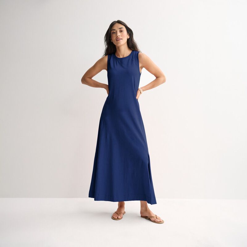 ソノマ レディース トップス 衣装 編み物 マキシ Women\u0027sonoma Goods For Life Knit Swing Maxi Dress River Navy 米国海軍