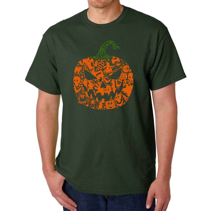 エルエーポップアート レディース トップス プルオーバー 天使の都市 Pop Art Halloween Pumpkin - Men\u0027s Word Art-Shirt Forest フォレスト