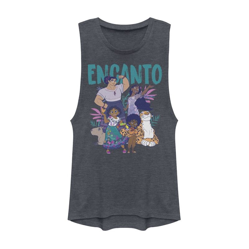 ディズニー レディース トップス Tシャツ Disney's Encantogether Group Shot Muscle Tank Top Denim Heather ヘザー｜ReVida 店