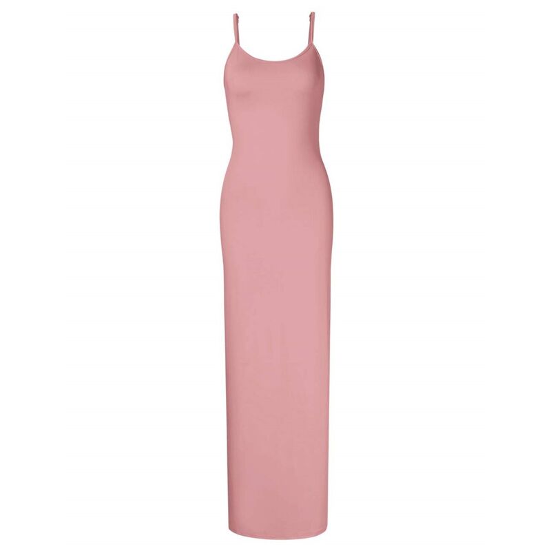 セオリア レディース トップス 衣装 マキシ Seoria Women Spaghetti Strap Long Bodycon Dressummer Pink Yellow Maxi Slip Dress for Lady Pink サクラ色