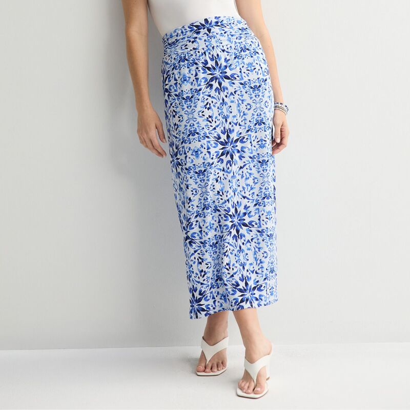 アプトナイン レディース 下つ方スコート Women\u0027s Apt. 9 Pull On Skirt Blue Geometric Print 青色